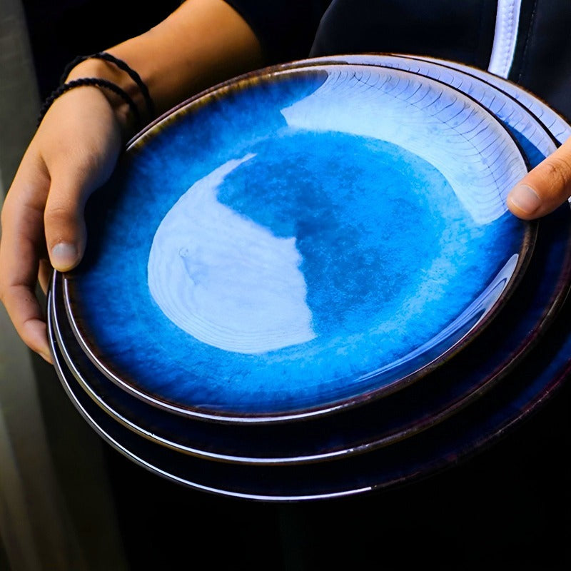 Sapphire Round Stoneware Plate